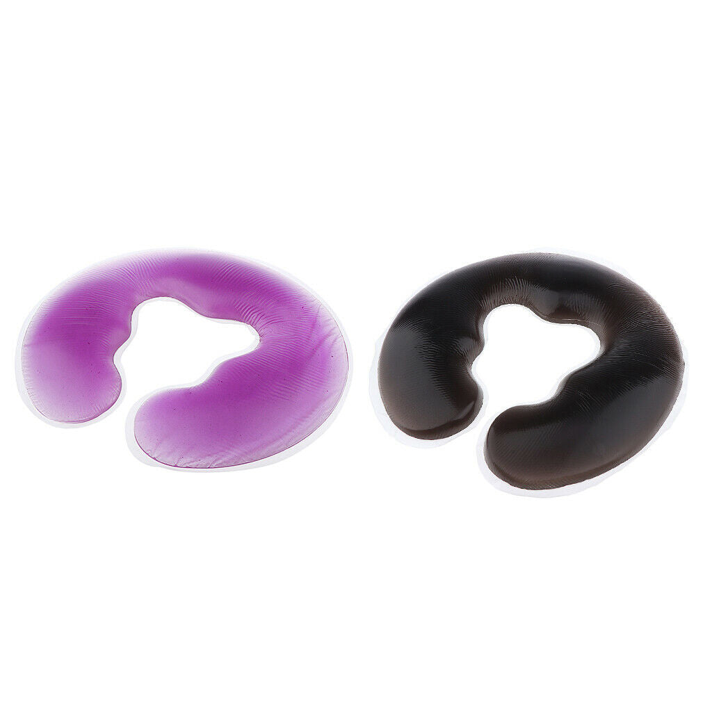 2x Salon U Neck Head Silicone Pillow Body Face Relax Massage Travel Cushion