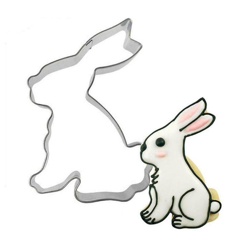 Easter Rabbit Cookies Cutter Mold Stainless Baking Cake Decorating Tools Happy