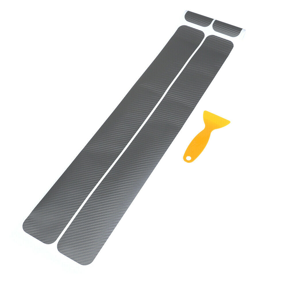4Pcs Gray color car door sill scuff  pedal protect carbon fiber st.l8
