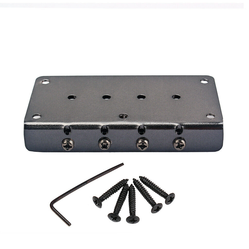 1 Set Superb Bass Guitar Saddle Bridge W/ Screws Wrench Iron 78.5 X 41mm