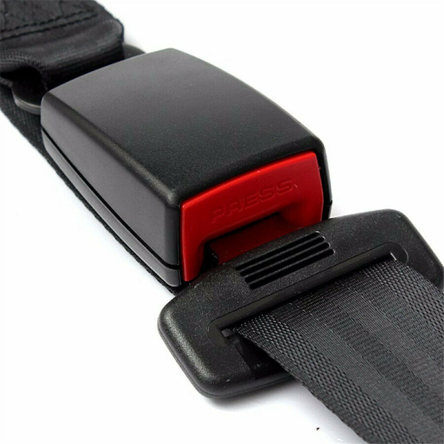1PC 3 Point Retractable Safety Seat Belts Lap for Auto With Curved Rigid Buckle