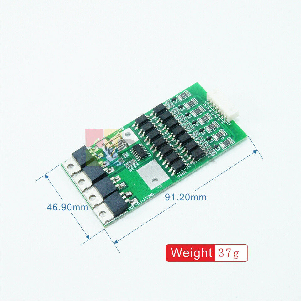 2pc 7S Cell 24V 20A Li-ion Lithium 18650 Battery BMS Protection Board w/ Balance