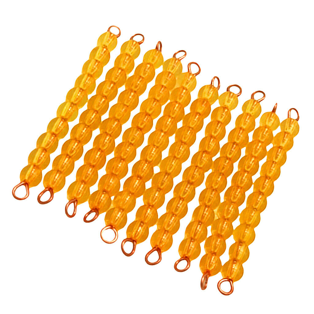 10 Pieces   Golden Bead Thousand Beads 1-100 Numbers