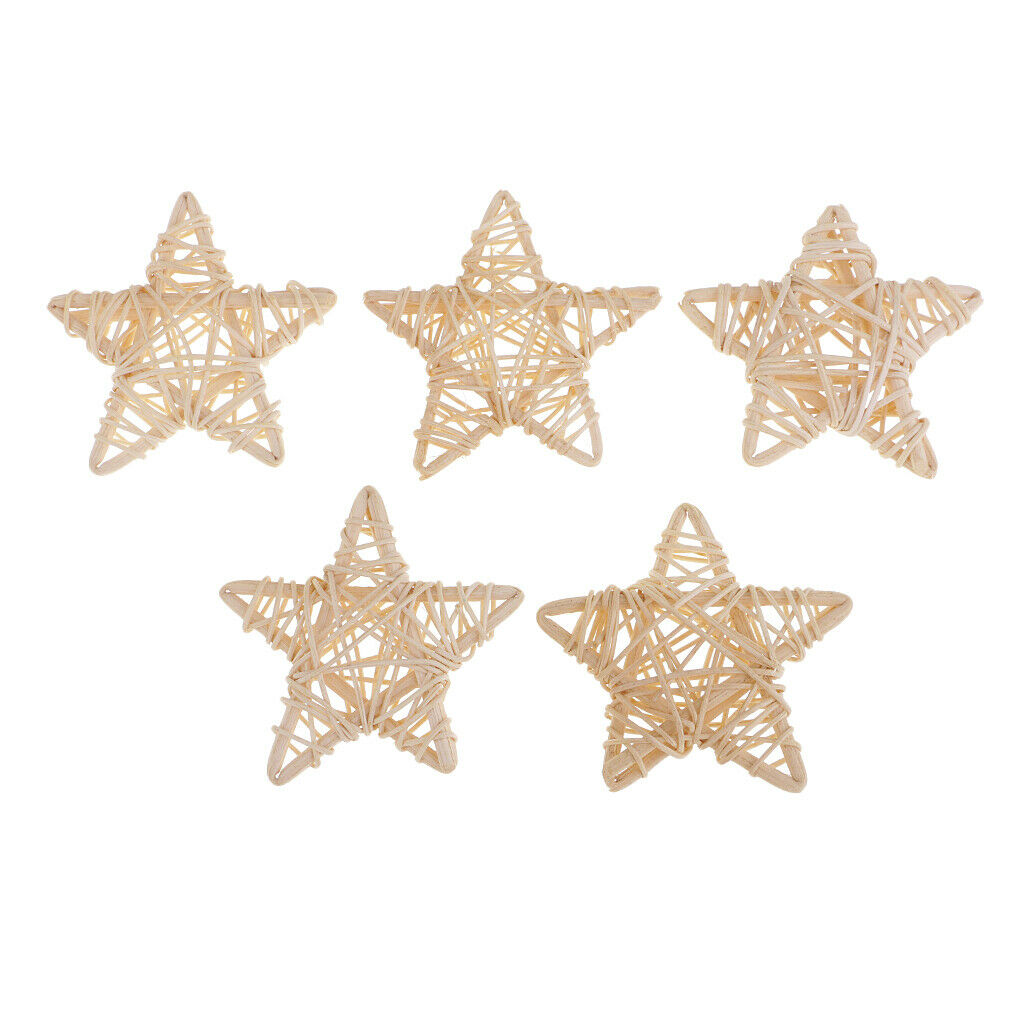 10pcs 7cm Natural Star Handmade Wicker Rattan Balls For