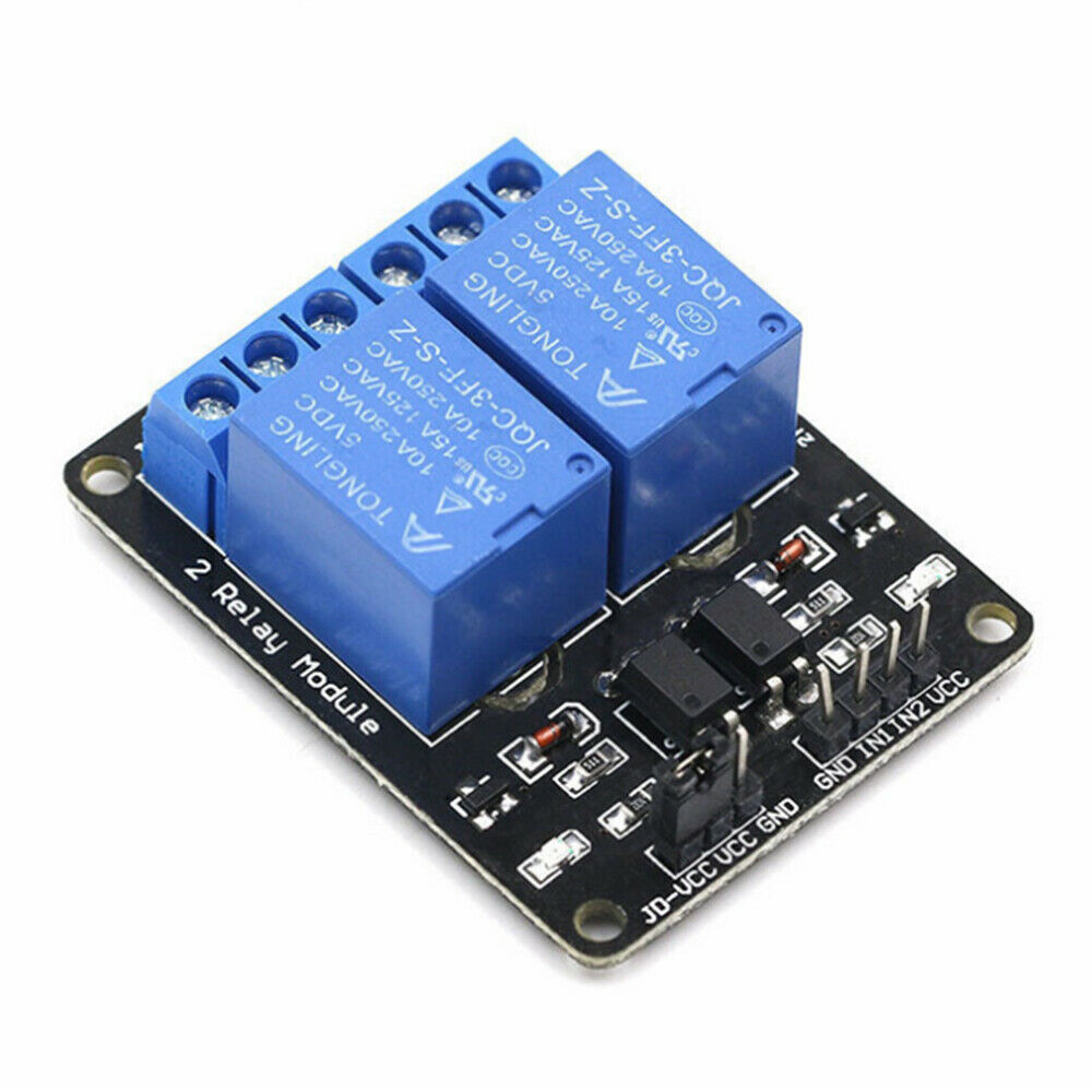 2 Way Relay Module 5V with Optocoupler Protection Relay MCU Board Accessories