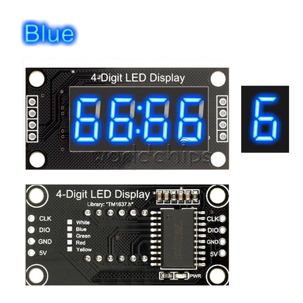 Blue  0.56" Inch 4-Bits Digital LED TM1637 Clock Tube Display for Arduino