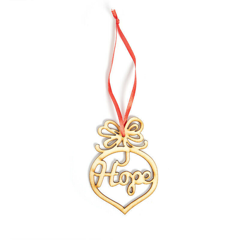 6 pieces wooden Christmas label Christmas ornaments Christmas party decorat KX
