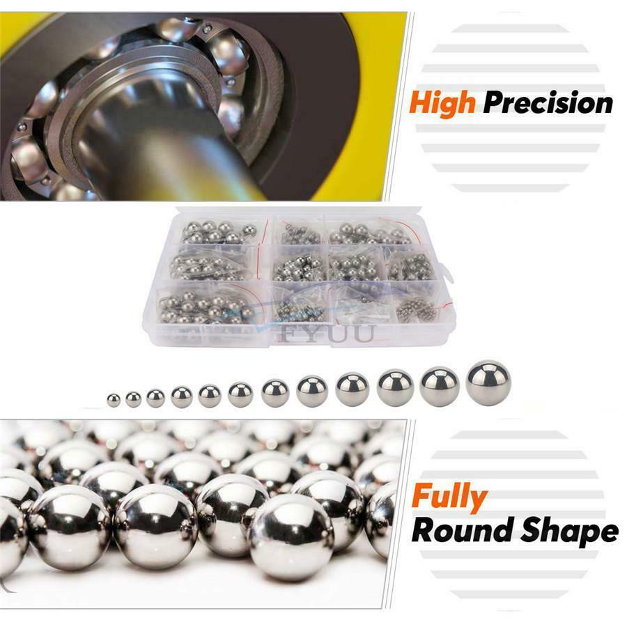 500PC Motorcycle Precision Bearing Steel Balls 3/32 Inch 1/8 Inch 9/32 Inch+1/4"