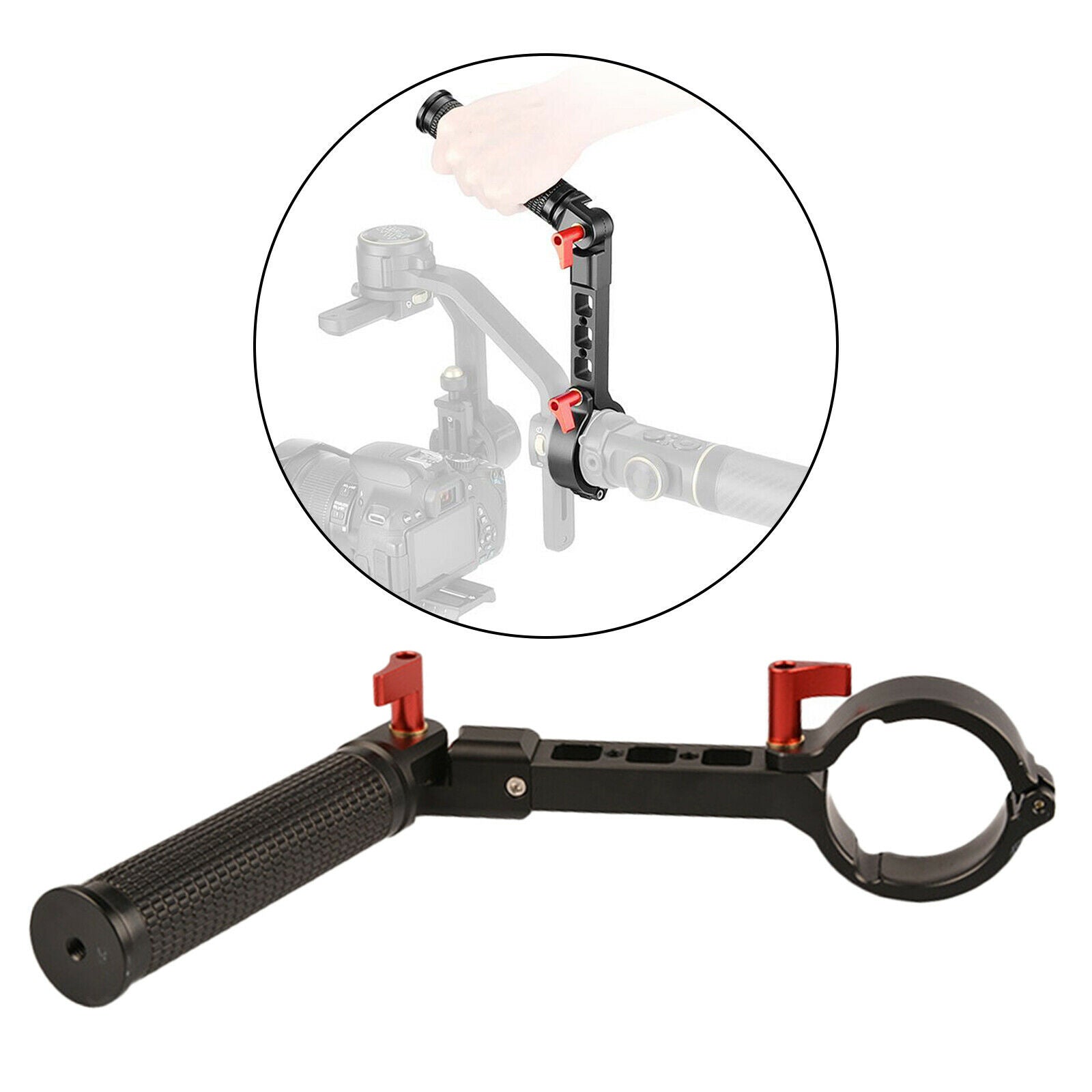 Adjustable Low Angle Hand Grip Neck Ring Mounting Clamp Extension Holder