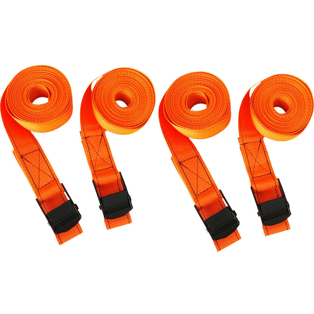 4-pack Kayak Surfboard Roof Rack Lashing Straps Belt with Cam Buckle 16ft