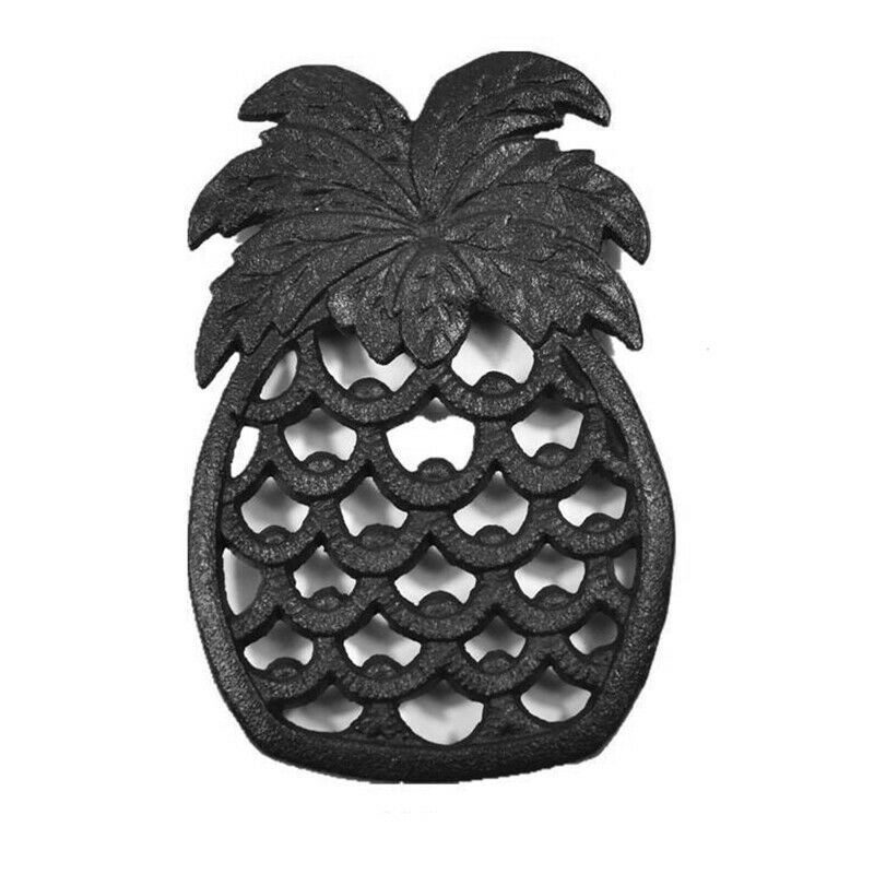 Rustic Cast Iron Pineapple Trivet Decorative Cast Iron Trivet for Hot Pans KG9H3
