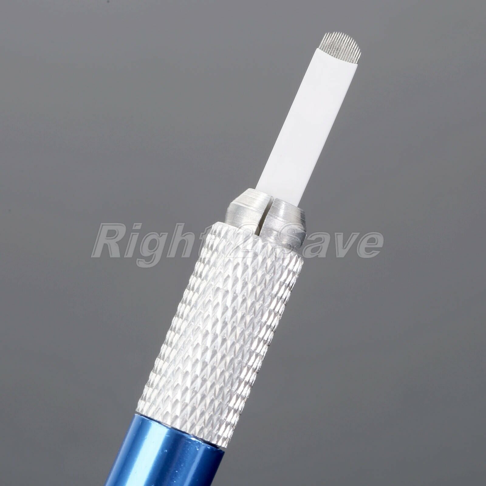 10pcs 18Pin Bevel Blades Needles Permanent Eyebrow Makeup Manual Blue Tattoo Pen