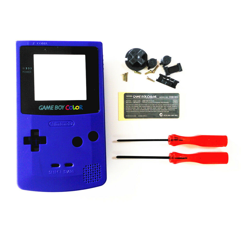 purple  Housing Shell Buttons Mod for Nintendo Game Boy Color GBC