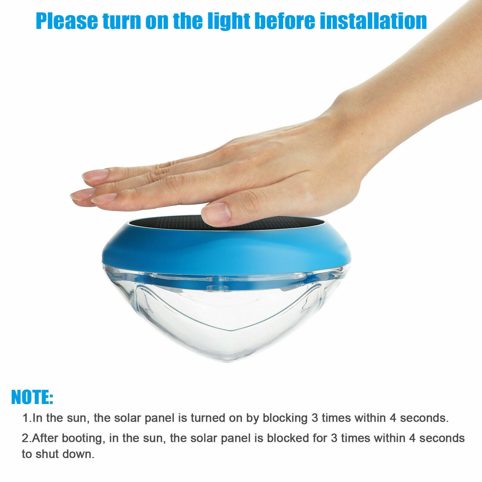 Solar LED RGB Lamp Garden Outdoor Pond Swimming Pool Floating Waterproof Light