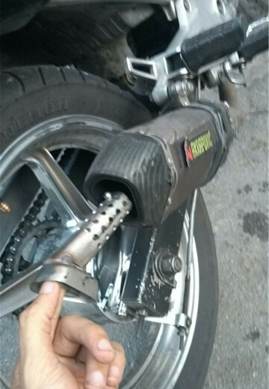 Stainless Steel Exhaust Pipe Silencer Muffler 127mm Length Universal Motorcycle