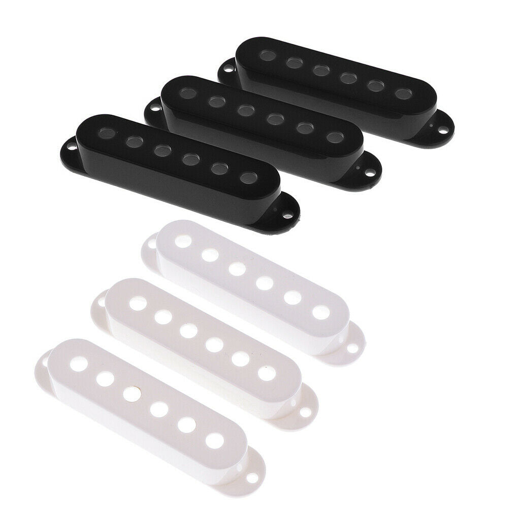 Set of 6pcs Plastic Single Coil Pickup Covers for Stratocaster Replacement