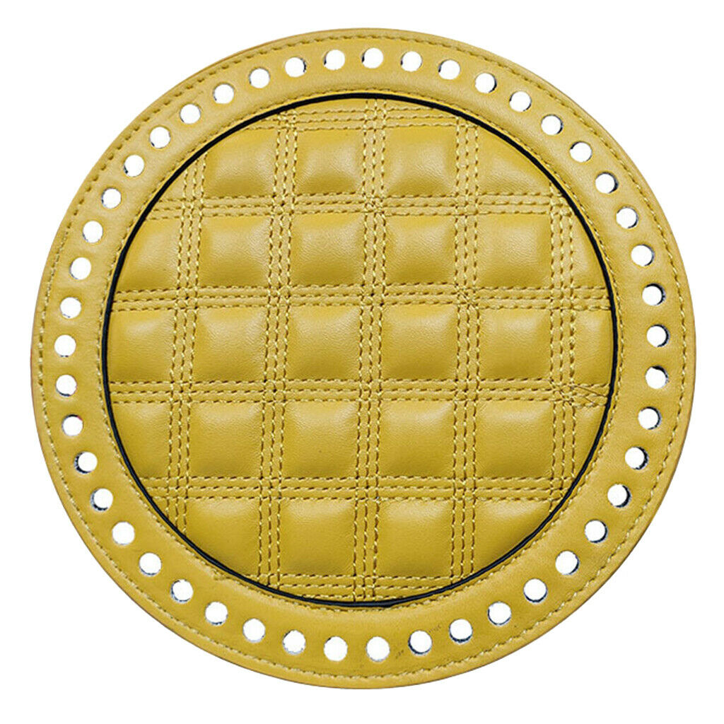 Round Crochet Bag Bottom Shaper Pad Insert Base for Purse Making Yellow