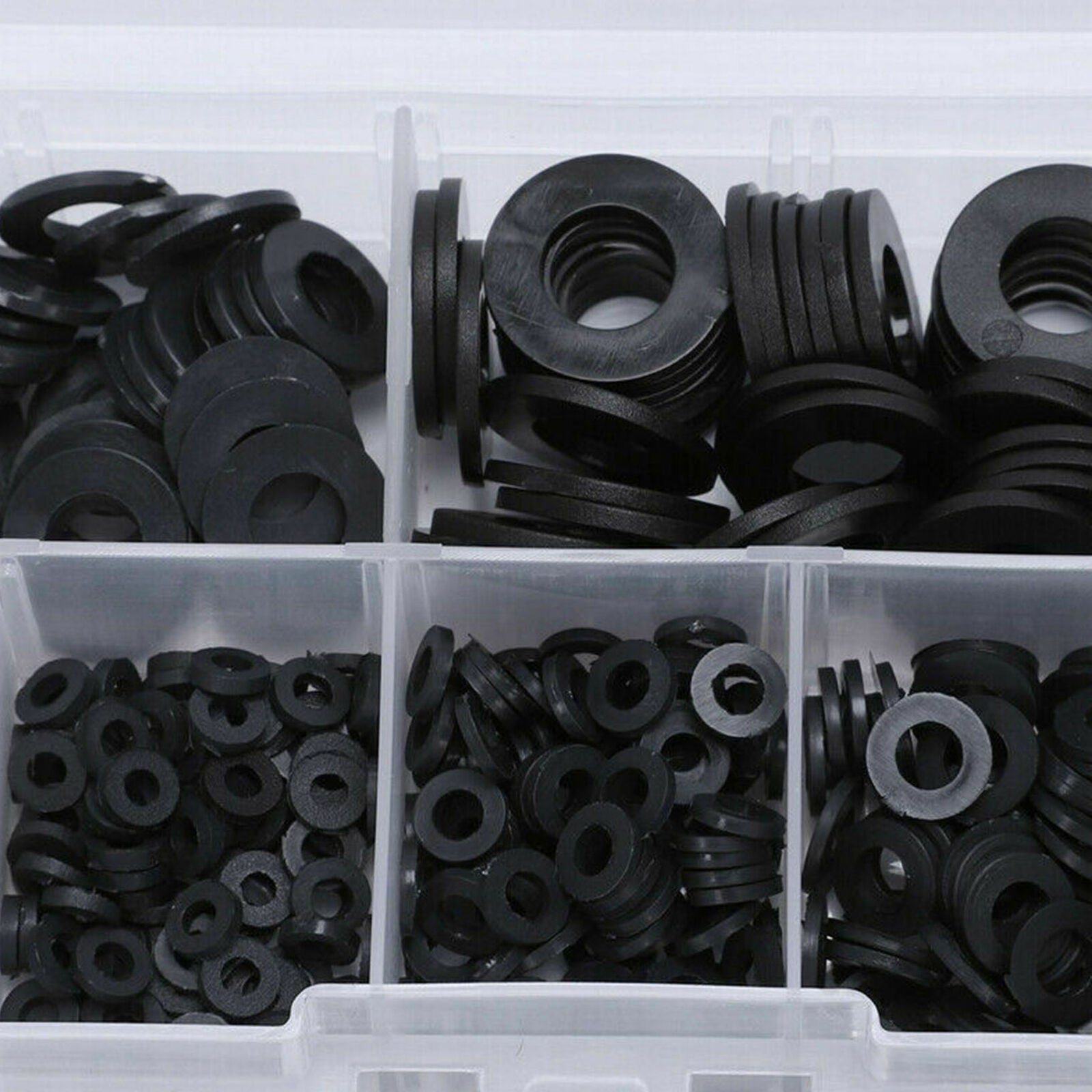 500X Black Nylon Washer M2-M10 Plastic Gasket Set Flat Ring M2 2.5 3 4 5 6 8 10.