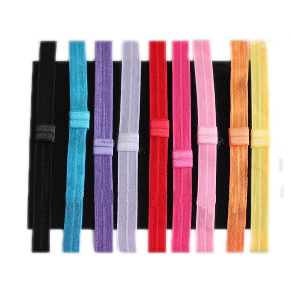 10Pcs Kids Baby Girls Elastic Headband Cotton Headwear Hairband Hair Ban.l8