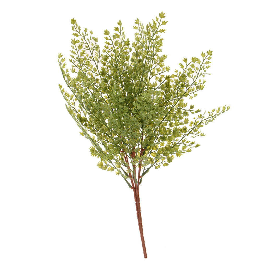 7-branch Artificial Plastic Fern Leaves Garden Yard Home Wedding Decor 45cm