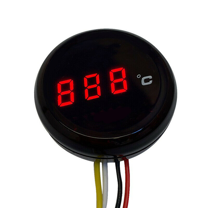 Motorcycle Digital Thermometer Water Temperature Meter Gauge with Sensor Cable