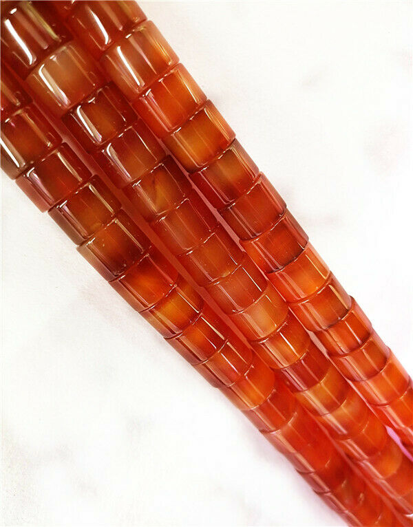 1 Strand 14x10mm Red Agate Disc Spacer Loose Beads Jewelry Making 15.5" HH8515