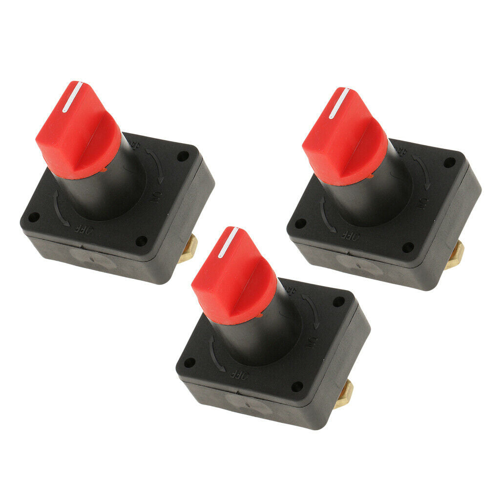 3pack 100A Kill Battery Disconnect Rotary Isolator Switch Car Motorcycle
