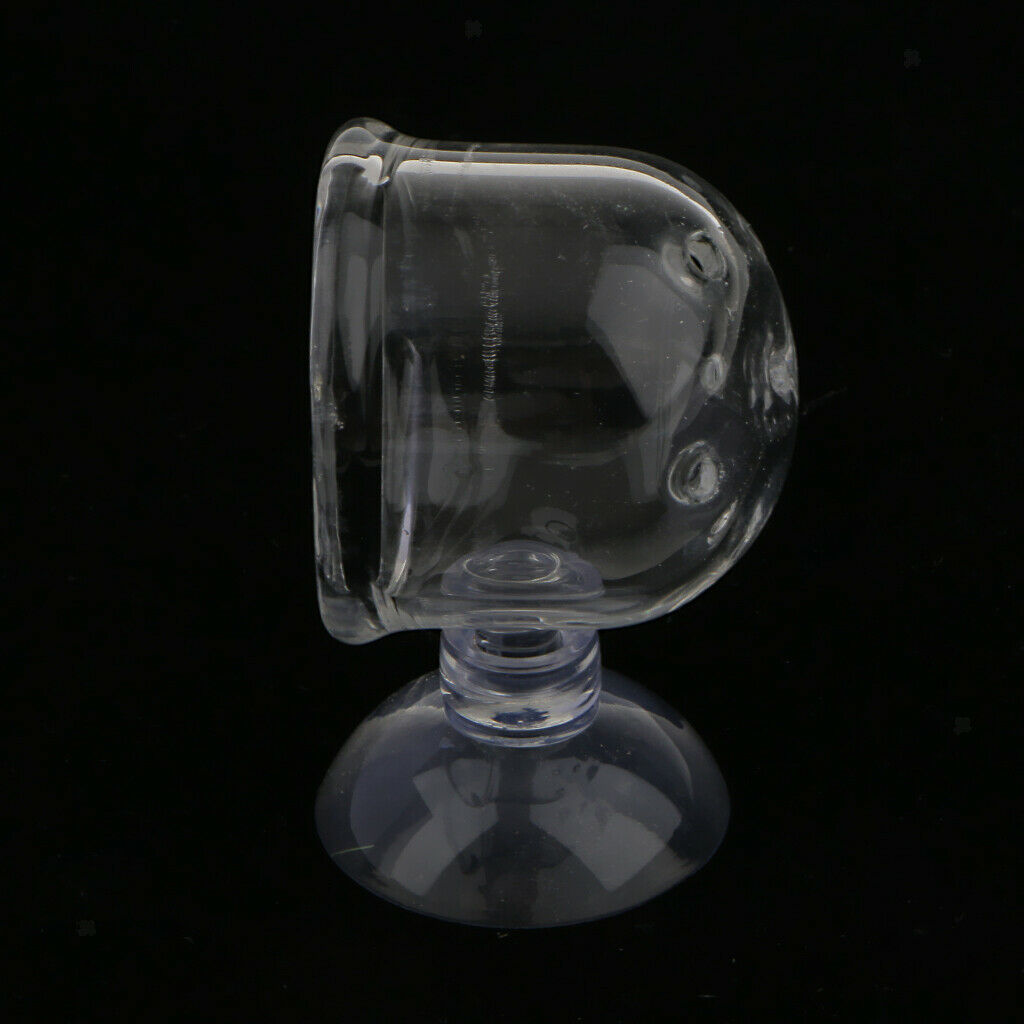 3 Pieces Glass Pot Plant Cup Holder Shrimp Aquarium Fish Tank Aquatic Feeder
