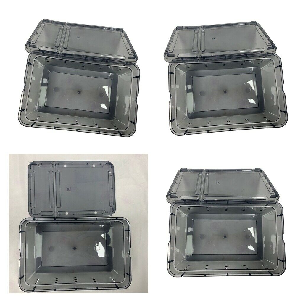 4pcs Reptile Feeding Container Turtle Feeding Tank For Terrarium Supplies