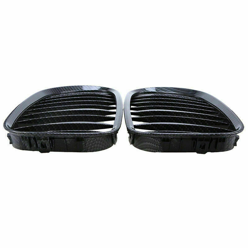 Front Kidney Grilles Carbon Fiber Style Fit For BMW Z4 E85 M Coupe E86 2003â€“2009
