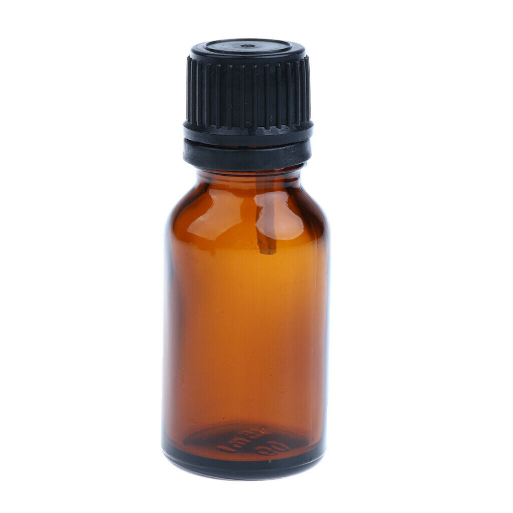 24pcs Travel Essential Oils Glass Amber Empty Brown Bottles Cosmetic Container