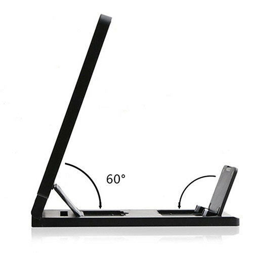 Holder Magnifier Screen Smartphone Projector Without Glass Ideal Child - Black -