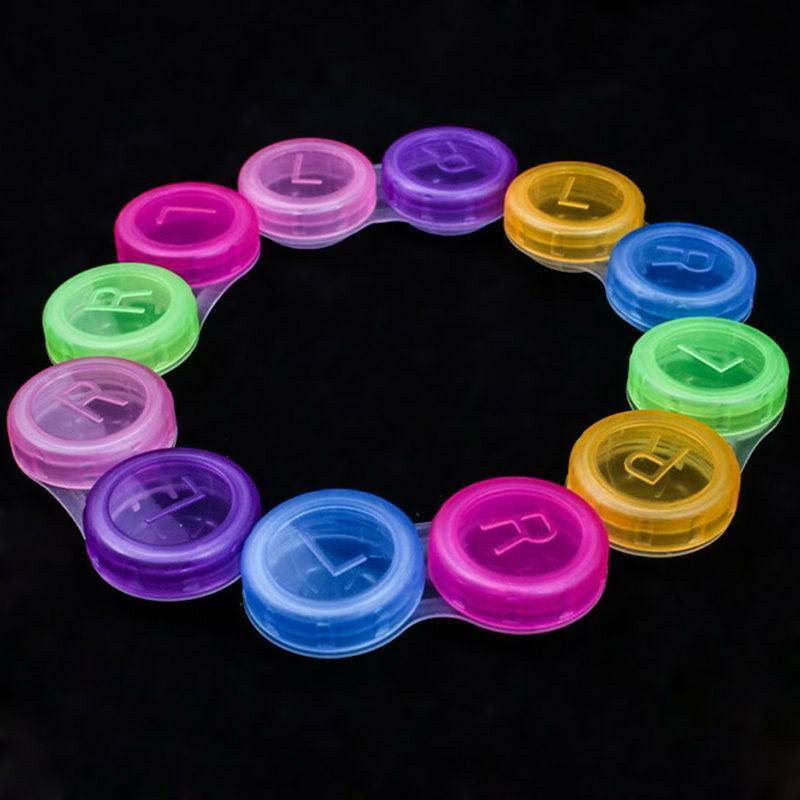 4x Portable Contact Lens Travel Holder Storage Box Mini Soaking Case Plastic USA