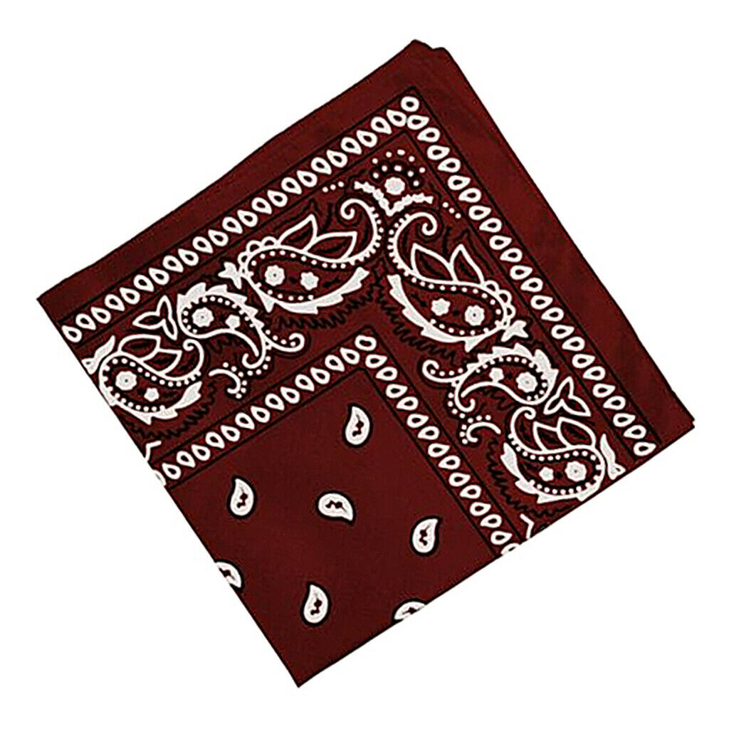 2x Novelty Cotton Paisley Print Paisley Cowboy Bandana Head Wrap Hair Band