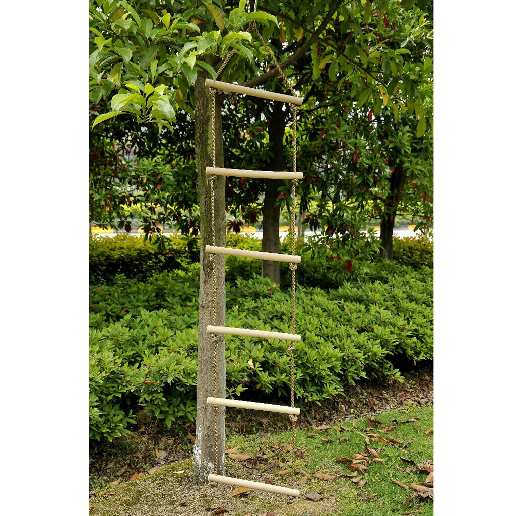 5.7 Feet Rope Ladder with 5 Rungs for  , Climbing Game for Swing