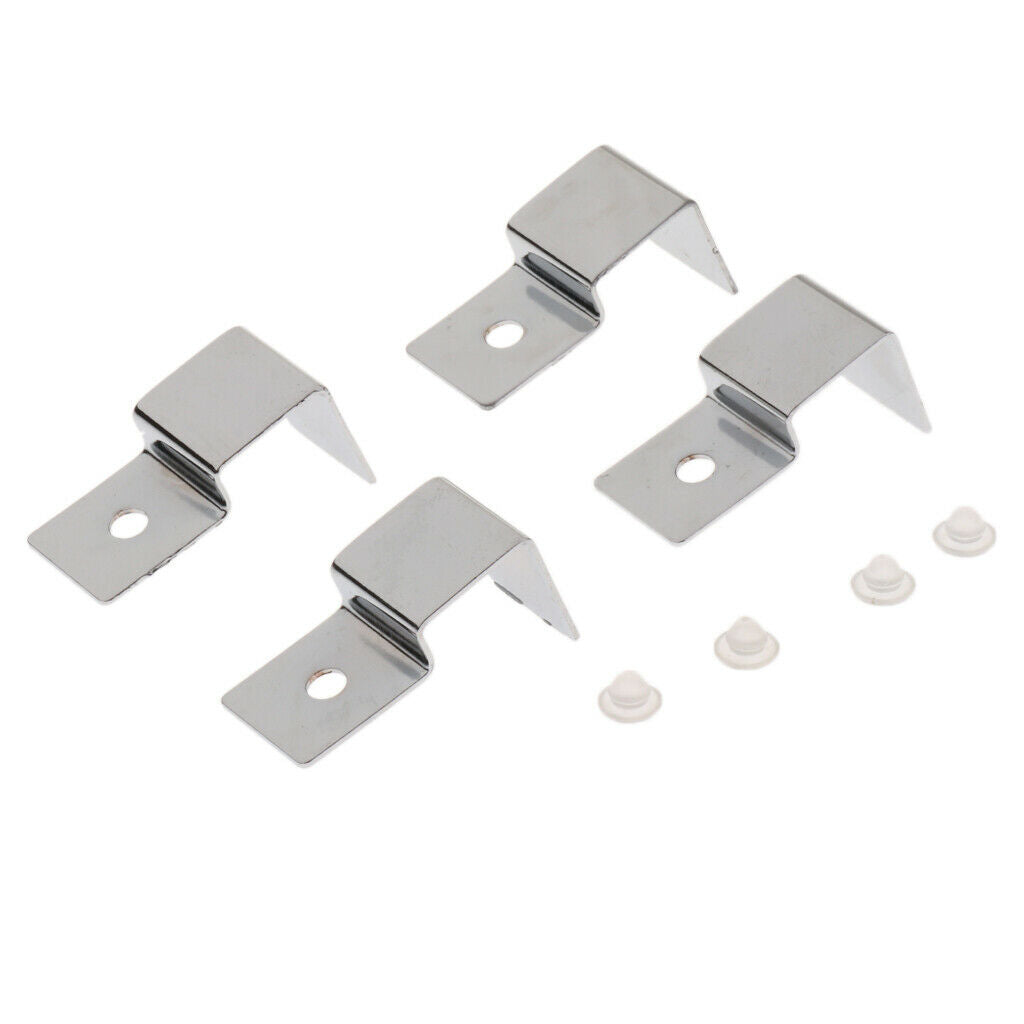 4pcs Stainless Steel Aquarium Fish Tank Glass Cover Clip Support Holder 19MM