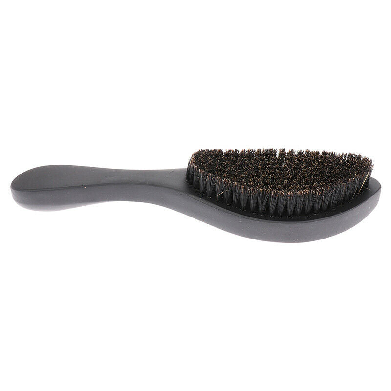 Curved Soft Boar Bristle Wave Hair Brush Wooden Handle Premium Magic Wave Br SJ