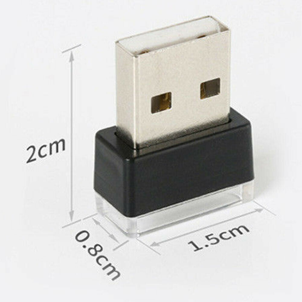 3PC Mini Lamp Bulb Accessory USB LED Car Interior Light Neon Atmosphere Ambient~