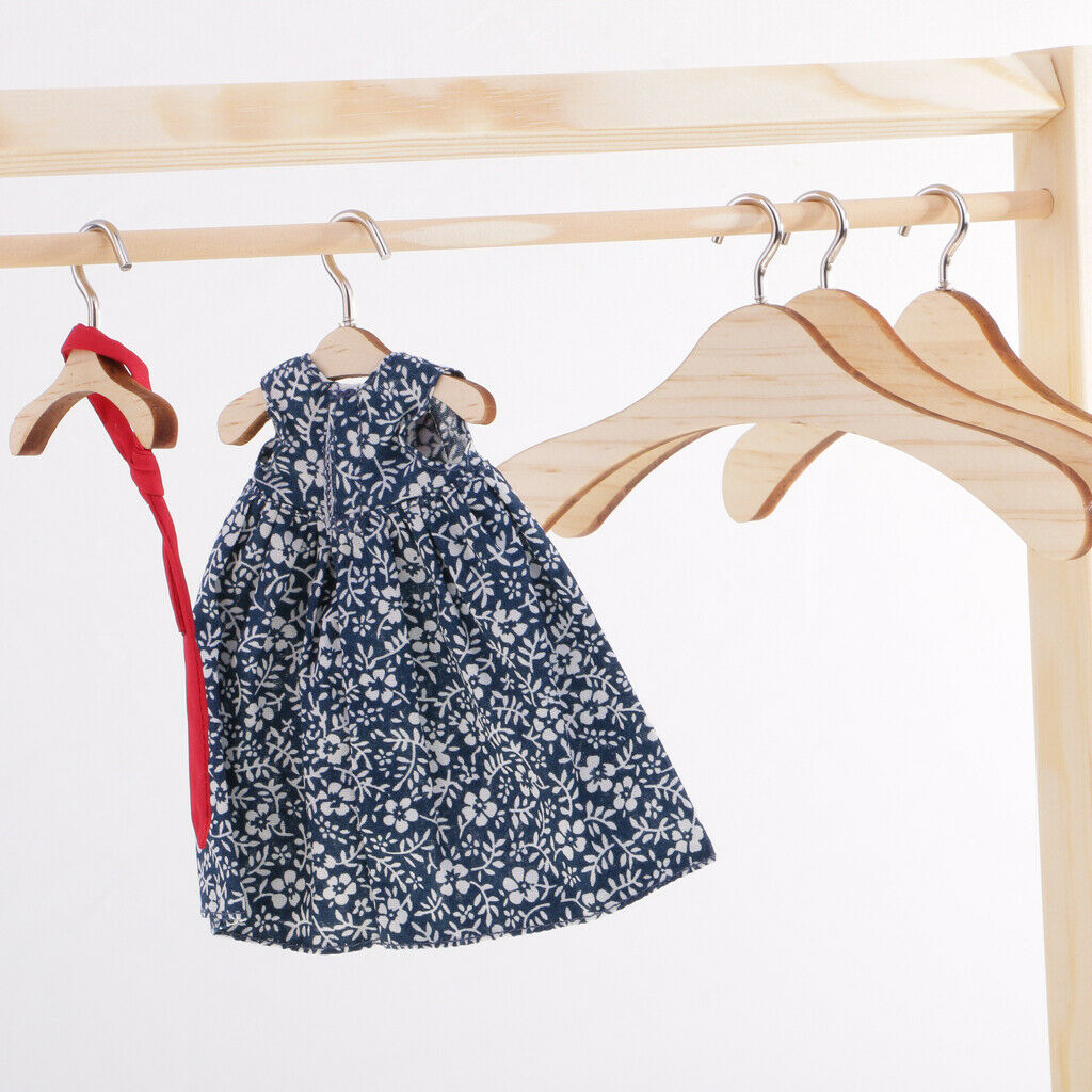 Prettyia 1/3 1/6 BJD Wooden Garment Rack Organizer For