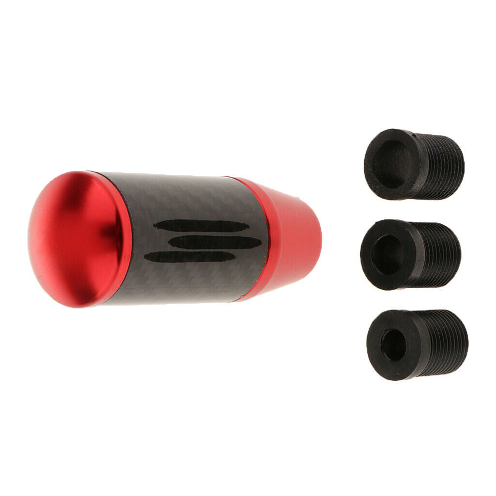 Universal Carbon Fiber Car Auto Manual Gear Stick Lever Shift Knob Red