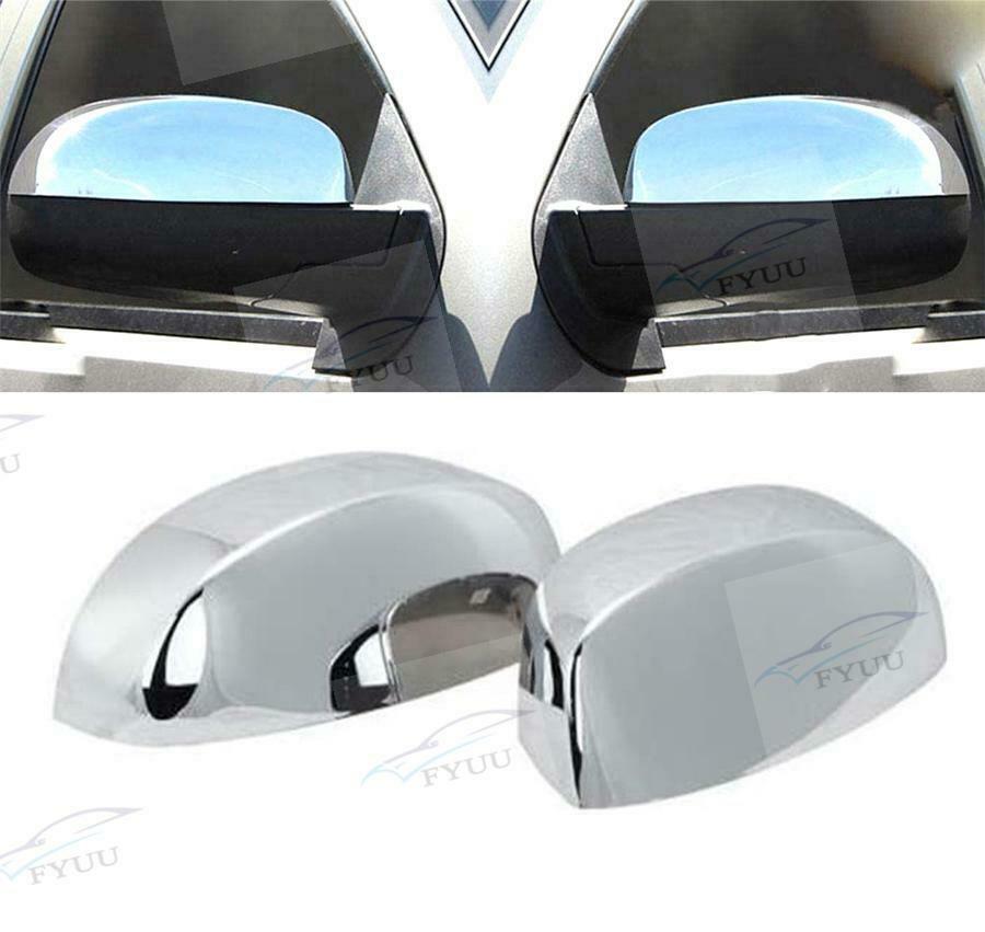 For Chevy Silverado Sierra 07-14 2pc Chrome Side Mirror Cap Top Half Cover LH RH
