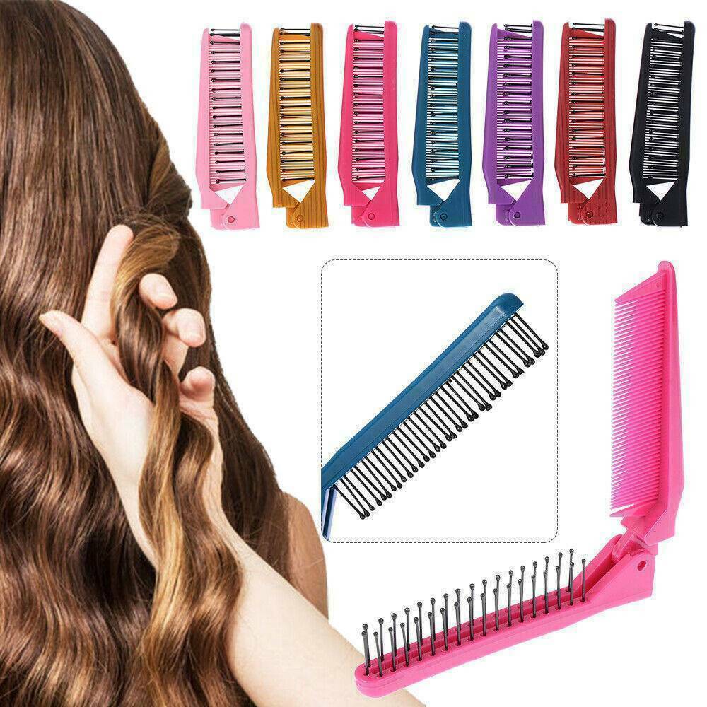 Folding Hair Compact Travel Brush Comb Pocket Size Car Purse Bag Styling Salonâ¤