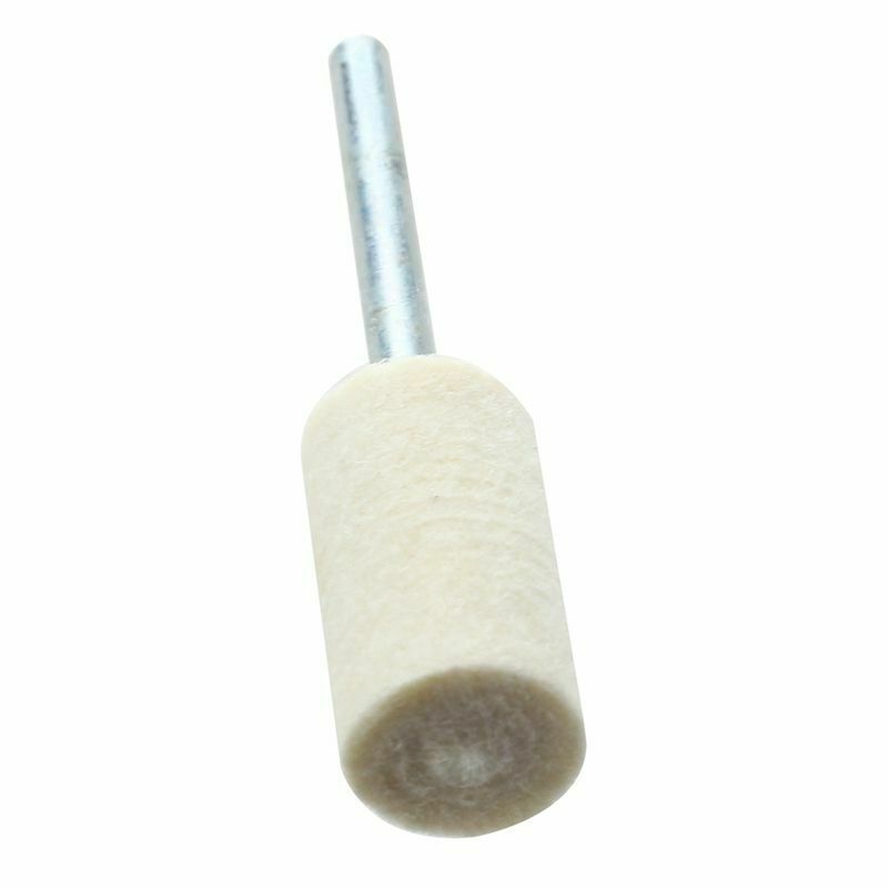 12 Pcs Buffing Polishing 3mm Shank 10mm Hard Cylindrical Felt Bobs M1U1U1