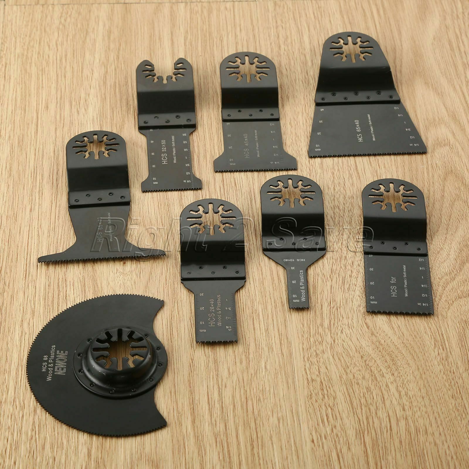 8pcs Mix Pro E-cut Segment Saw Blade Kit Oscillating Tool For Fein Bosch Makita