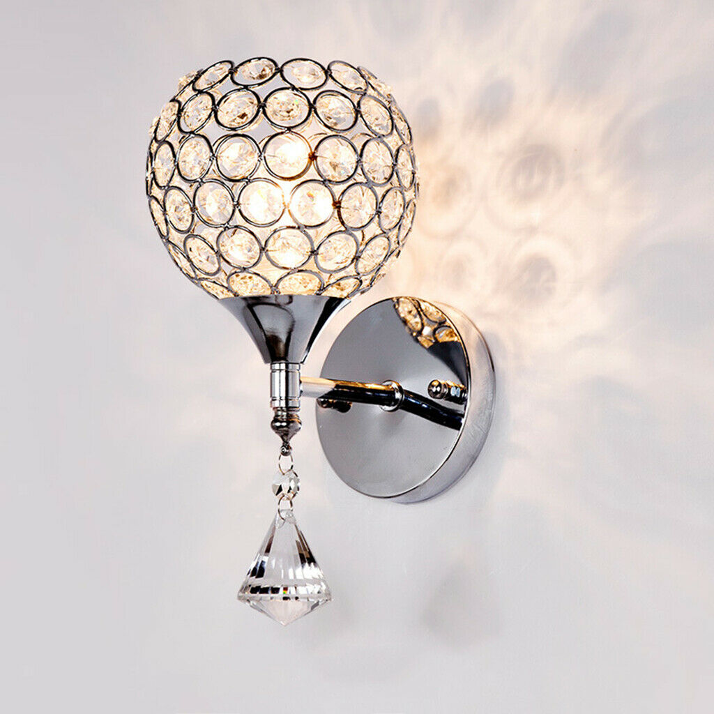 Luxury Crystal Wall Lamp Bedside Sconce Light Loft Study Corridor Decor