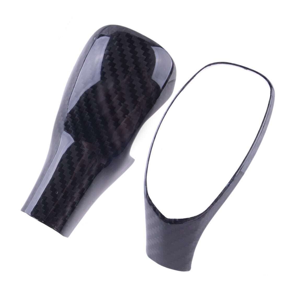 2x/set Real Carbon Fiber Gear Shift Knob Cover Trim Fit For Cadillac XT5 2016-18