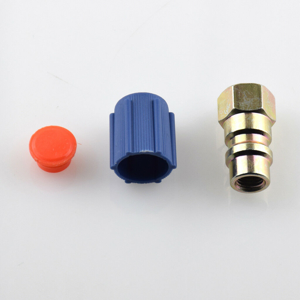 7/16 Low A/C Service Charging Port Adapter Retrofits R12 to R134a with Cap