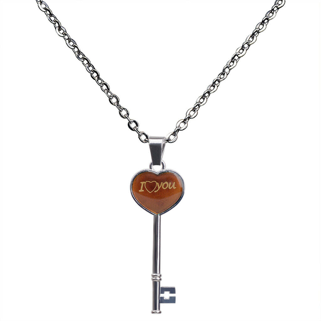 Exquisite Mood Temper Color Change Key Mood Stone Pendants Jewelry Gifts