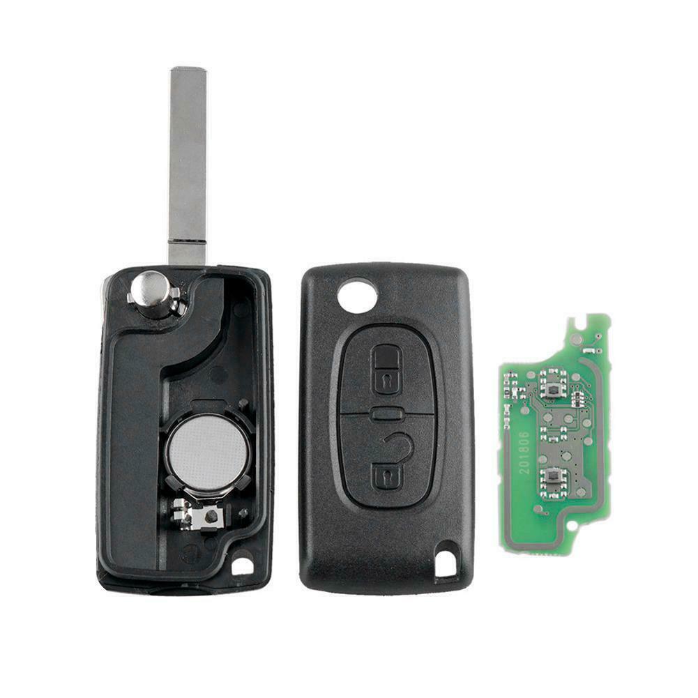 433MHz ID46 Chip 2 Button Folding Remote Key Fob for Peugeot 207 307 308 @