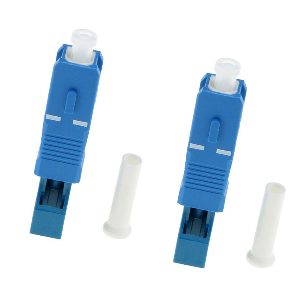 2Pcs Single Mode SC to LC Adapter Connector for Optical Power Meter Blue